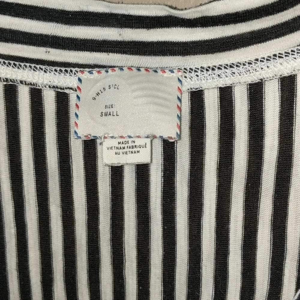 ANTHROPOLOGIE POSTMARK ASYMMETRICAL HEM STRIPED LO